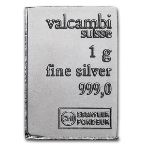 1 gram silver bar valcambi