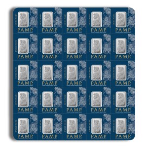 25 x 1 gram Platinum Bar - PAMP Multigram (Carded)