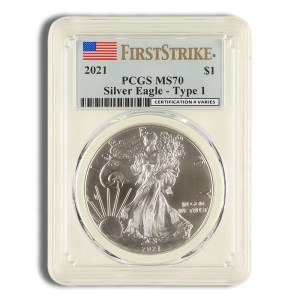 2021 Silver Eagle PCGS MS70 First Strike (Type 1)