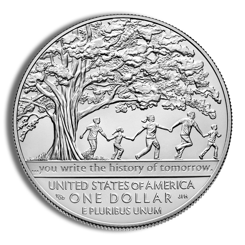 2017-P $1 Boys Town Centennial Silver Commemorative - BU - Image 2