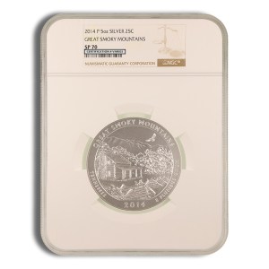 2014-P 5 oz America The Beautiful Silver Great Smoky Mts. Silver Coin NGC SP70