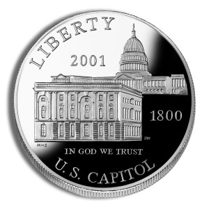 2001-P $1 Capitol Visitor Center Silver Commemorative - Proof