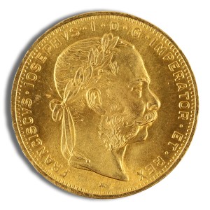 Austria 8 Florin / 20 Franc Gold Coin