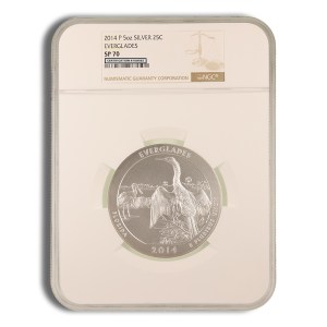 2014-P 5 oz America The Beautiful Silver Everglades Silver Coin NGC SP70