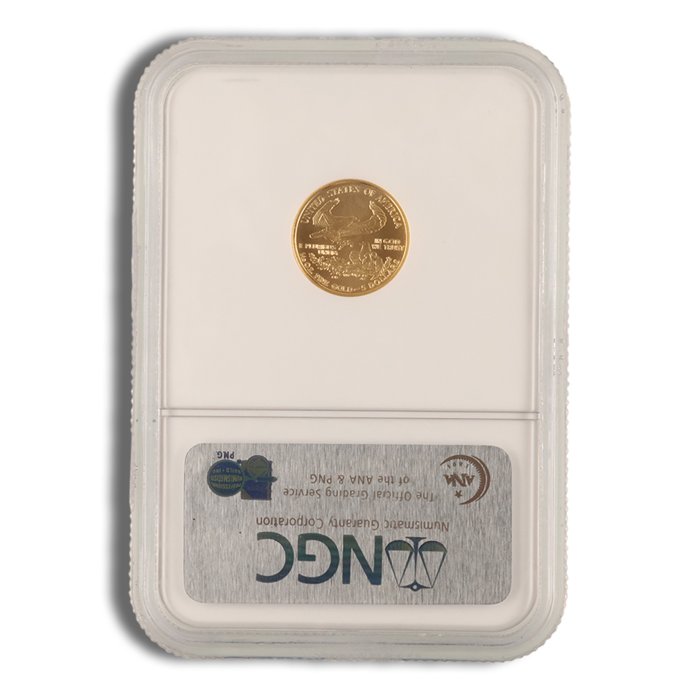 2006 1/10 oz Gold Eagle $5 NGC MS70 ER - Image 2