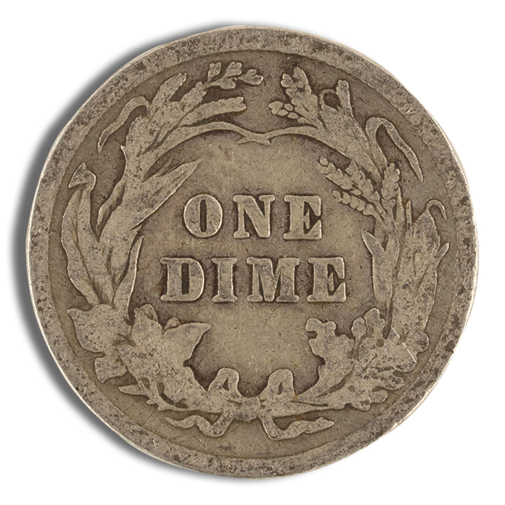 $1 FV 90% Silver Barber Dimes - G-F - Image 2