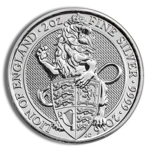 2016 2 oz Silver Great Britain Queen's Beasts - Lion