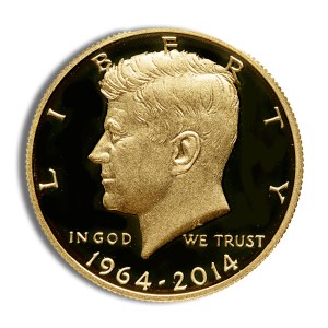 2014-W 3/4 oz JFK Half Dollar Gold Coin (Box & COA)