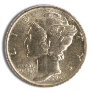 $1 FV 90% Silver Mercury Dimes