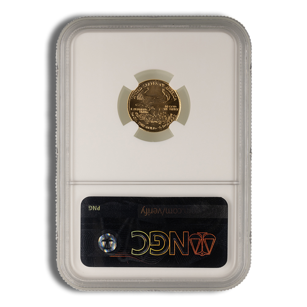 2000 1/10 oz Gold Eagle $5 NGC MS69 - Image 2