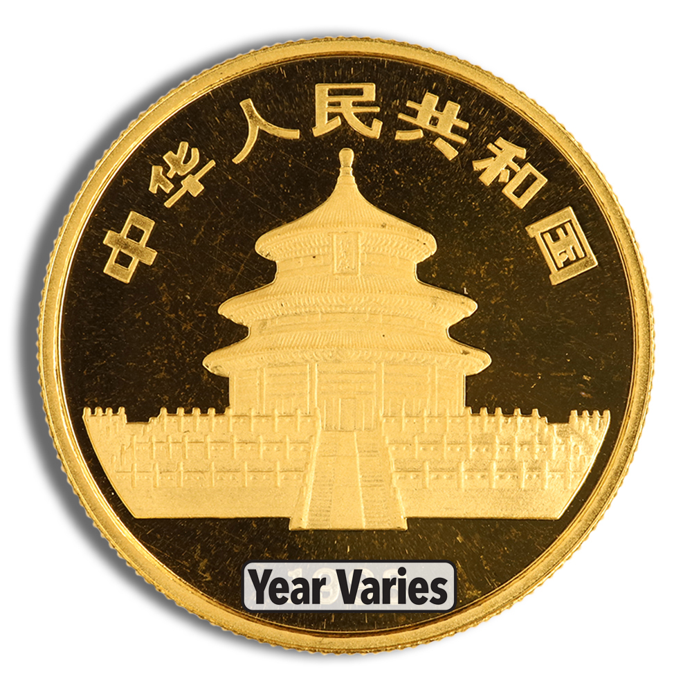 1/2 oz China Gold Panda - BU - Unsealed (Year Varies) - Image 2