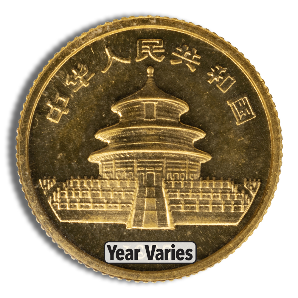 1/20 oz China Gold Panda - BU - Unsealed (Year Varies) - Image 2