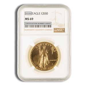 1986 1 oz Gold Eagle $50 NGC MS69