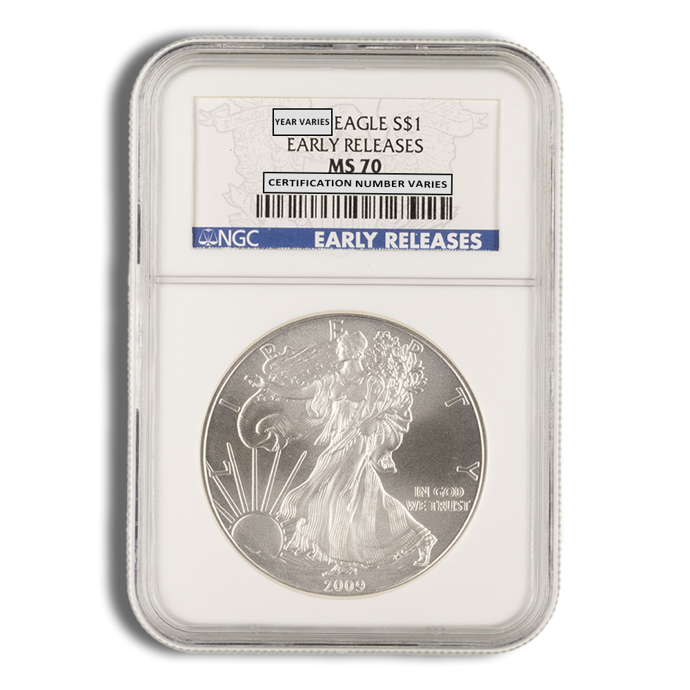 2009 Silver Eagle NGC MS70 Early Releases