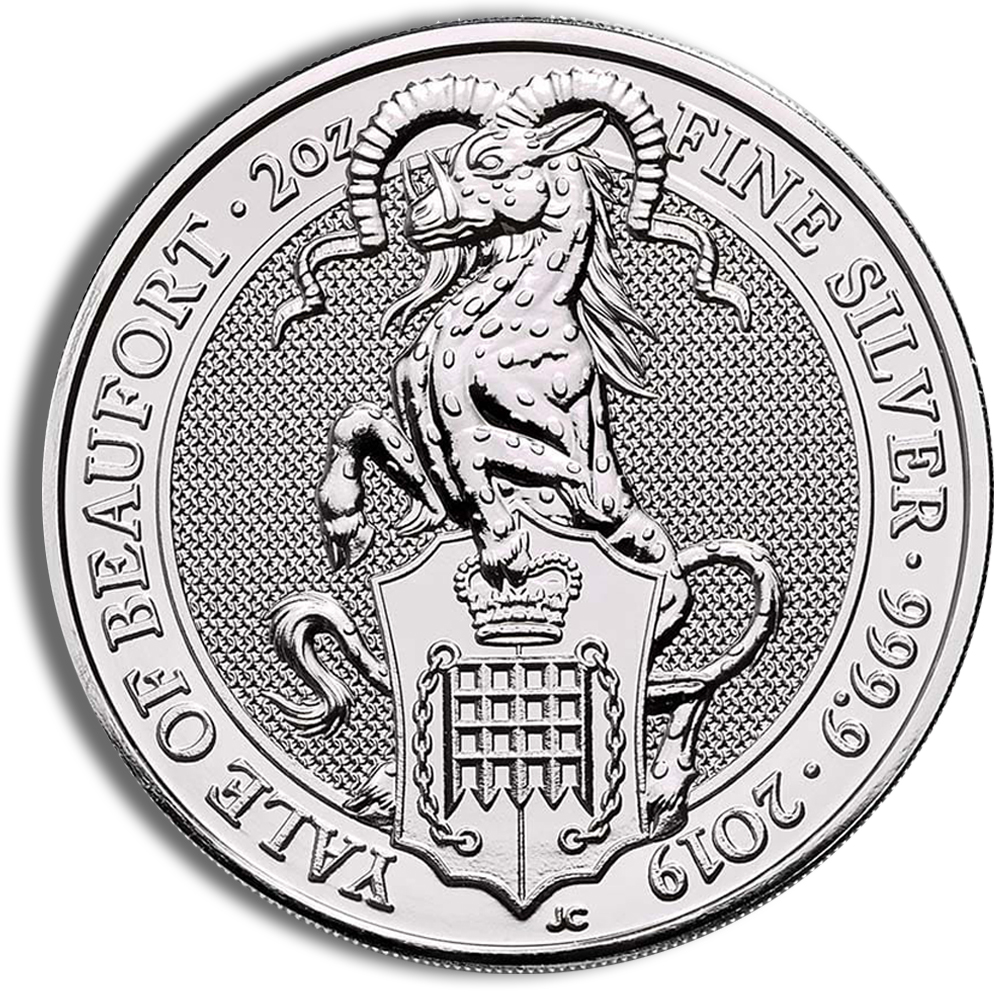2019 2 oz Silver Great Britain Queen's Beasts - Yale
