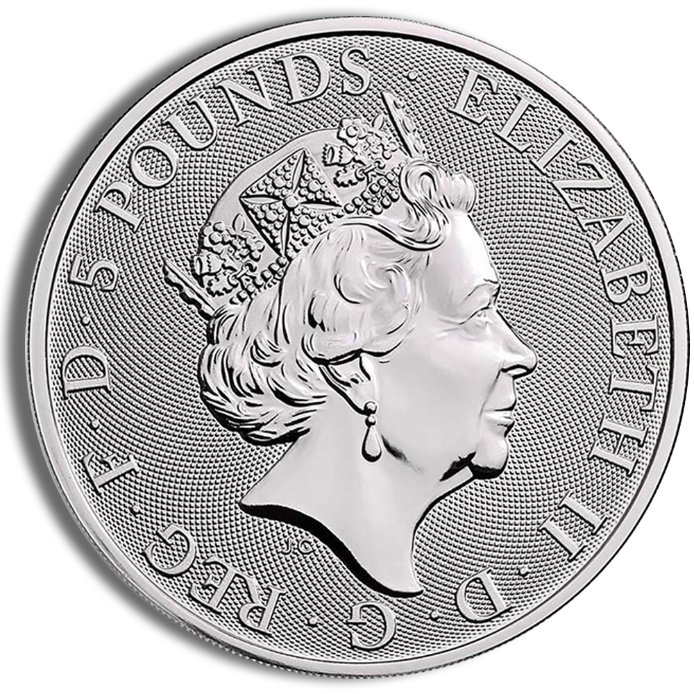 2019 2 oz Silver Great Britain Queen's Beasts - Yale - Image 2