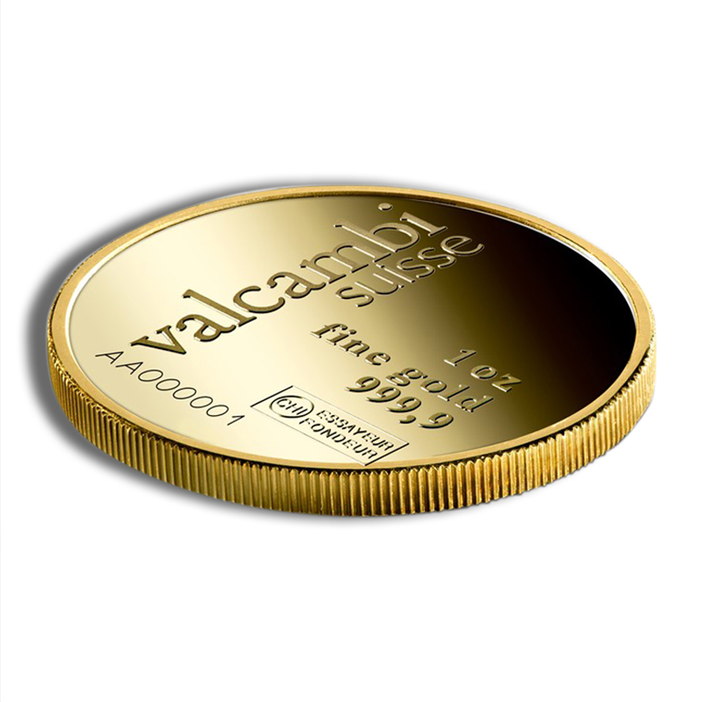 1 oz Gold Round - Valcambi - Image 3