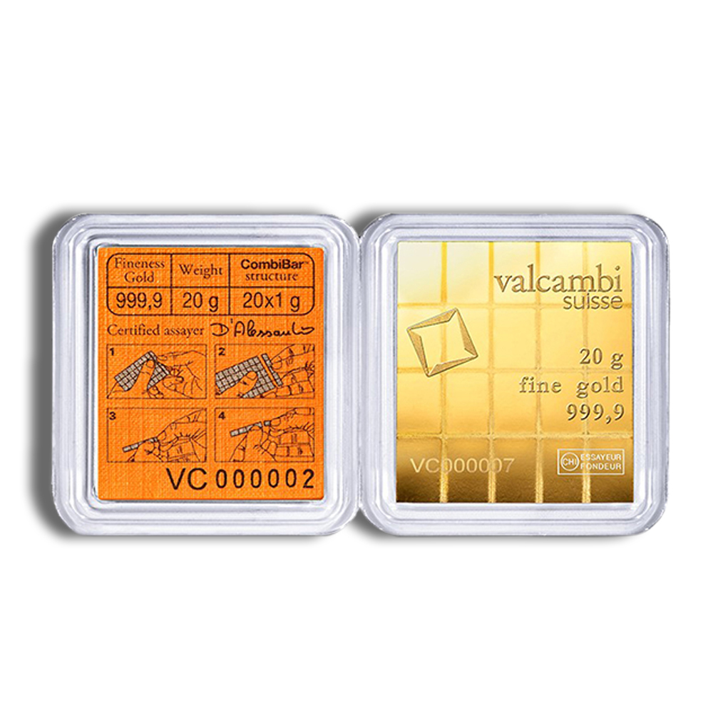 20 x 1 gram .9999 Valcambi CombiBar™ Gold (In Assay) - Image 2
