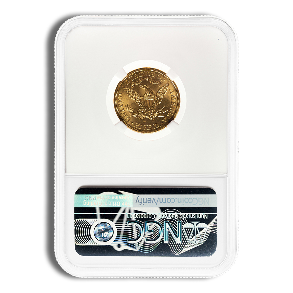 $5 Gold Liberty Half Eagle - NGC MS63 - Image 2