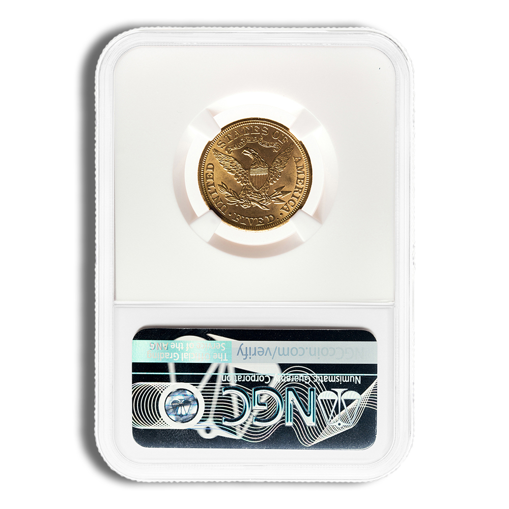$5 Gold Liberty Half Eagle - NGC MS61 - Image 2