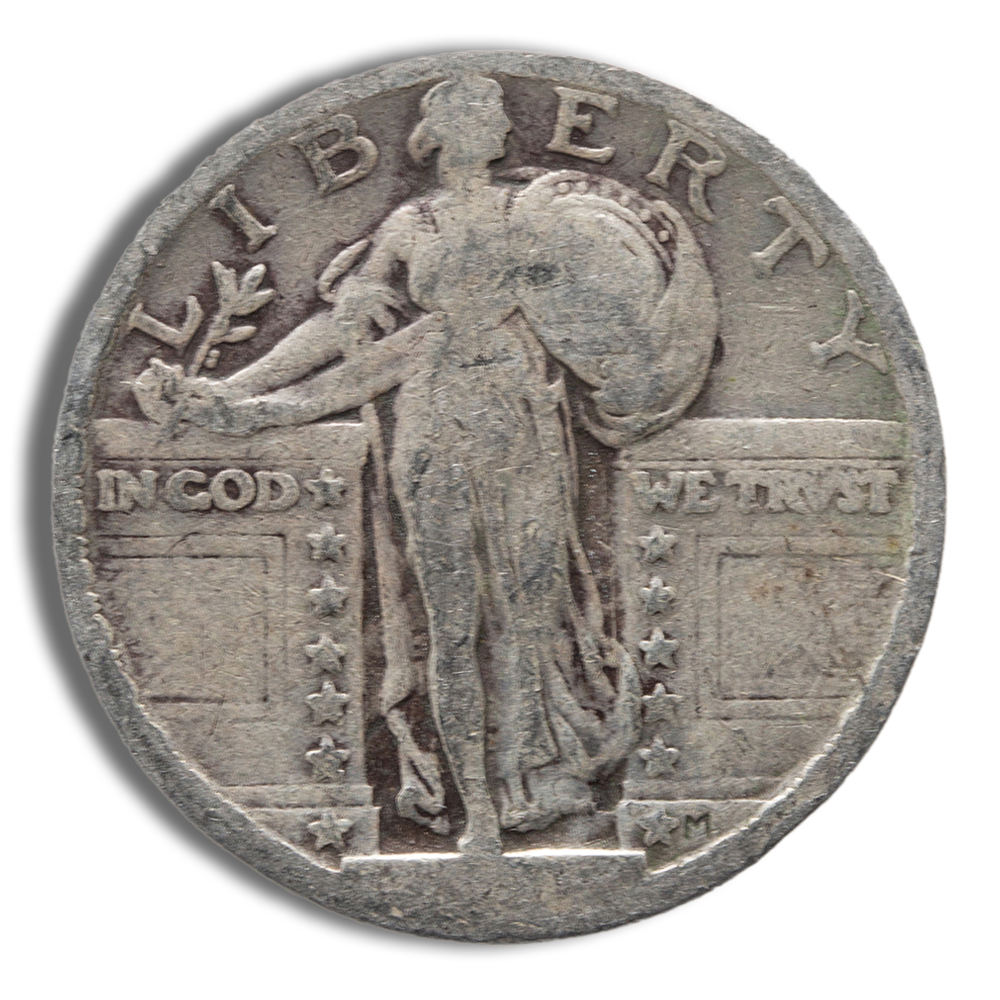 $1 FV 90% Silver Standing Liberty Quarters - No Date