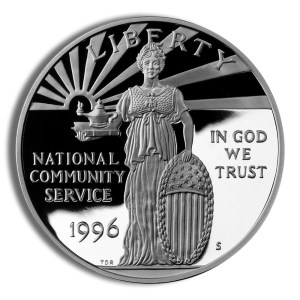 1996-S $1 Community Service Silver Commemorative - Proof