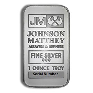 1 oz Silver Bar Johnson Matthey