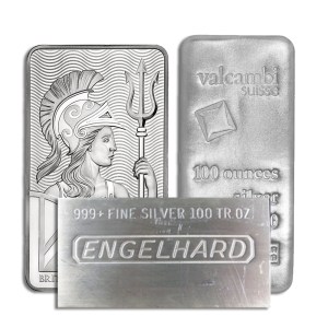 100 oz Silver Bar - Brand Varies