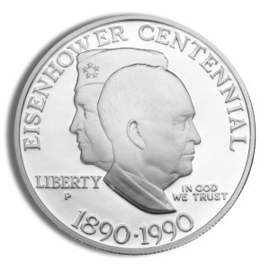 1990-P $1 Eisenhower Silver Commemorative - Proof