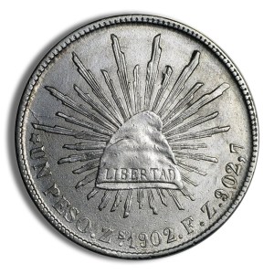 Mexico Silver Peso Cap & Rays (1898-1909)