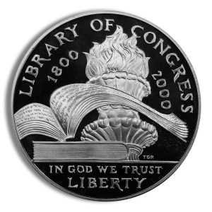 2000-P $1 Library of Congress Silver Commemorative - Proof