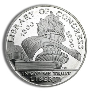 2000-P $1 Library of Congress Silver Commemorative - BU