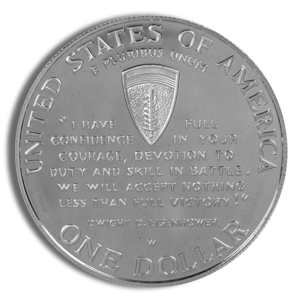 1993-D $1 World War II Silver Commemorative - BU - Image 2