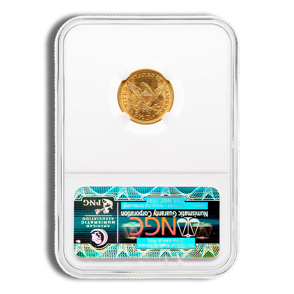 $2.5 Gold Liberty Quarter Eagle - NGC MS64 - Image 2