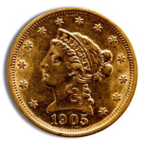 $2.5 Gold Liberty Quarter Eagle - BU