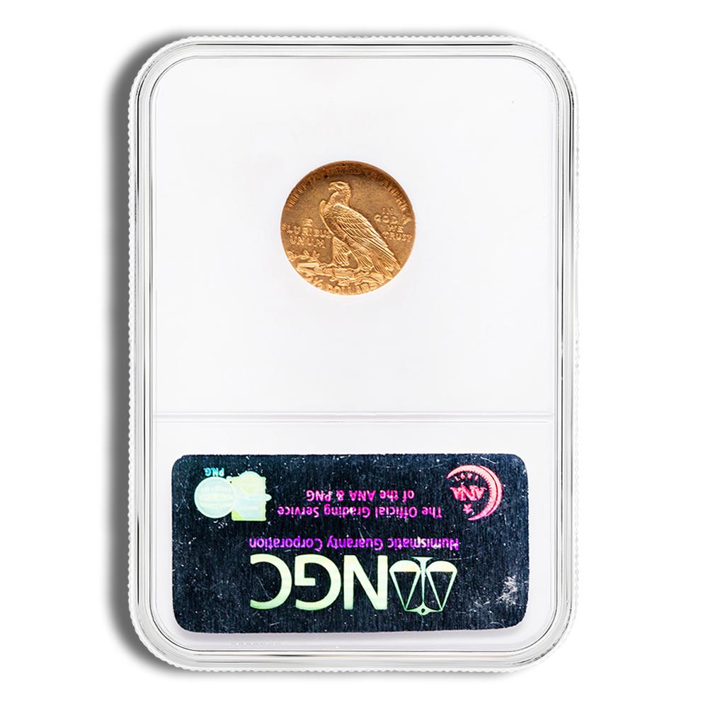 $2.5 Gold Indian Quarter Eagle - NGC MS62 - Image 2