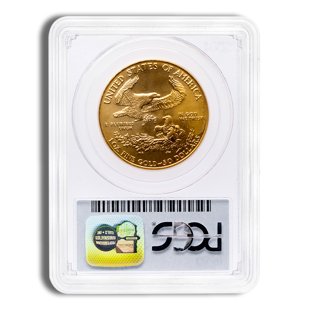 1986 1 oz Gold Eagle $50 PCGS MS69 - Image 2