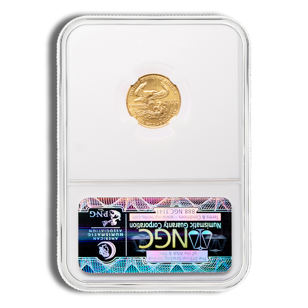 1986 1/10 oz Gold Eagle $5 NGC MS69 - Image 2