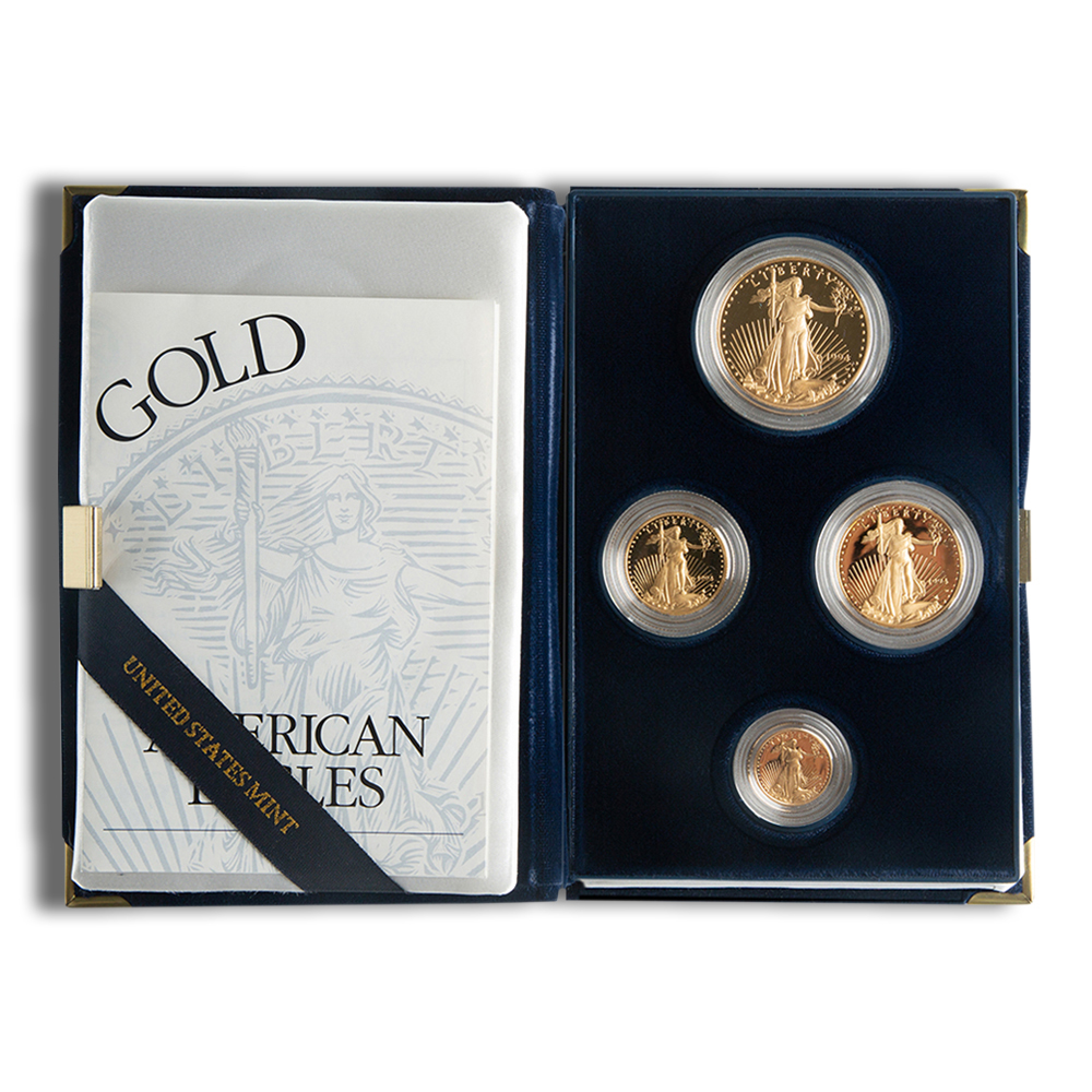 Four Coin Proof Gold Eagle Set - Box/COA (Date Varies) - Image 2