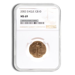 2002 1/4 oz Gold Eagle $10 NGC MS69