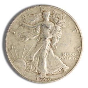$1 FV 90% Silver Walking Liberty Half Dollars - XF