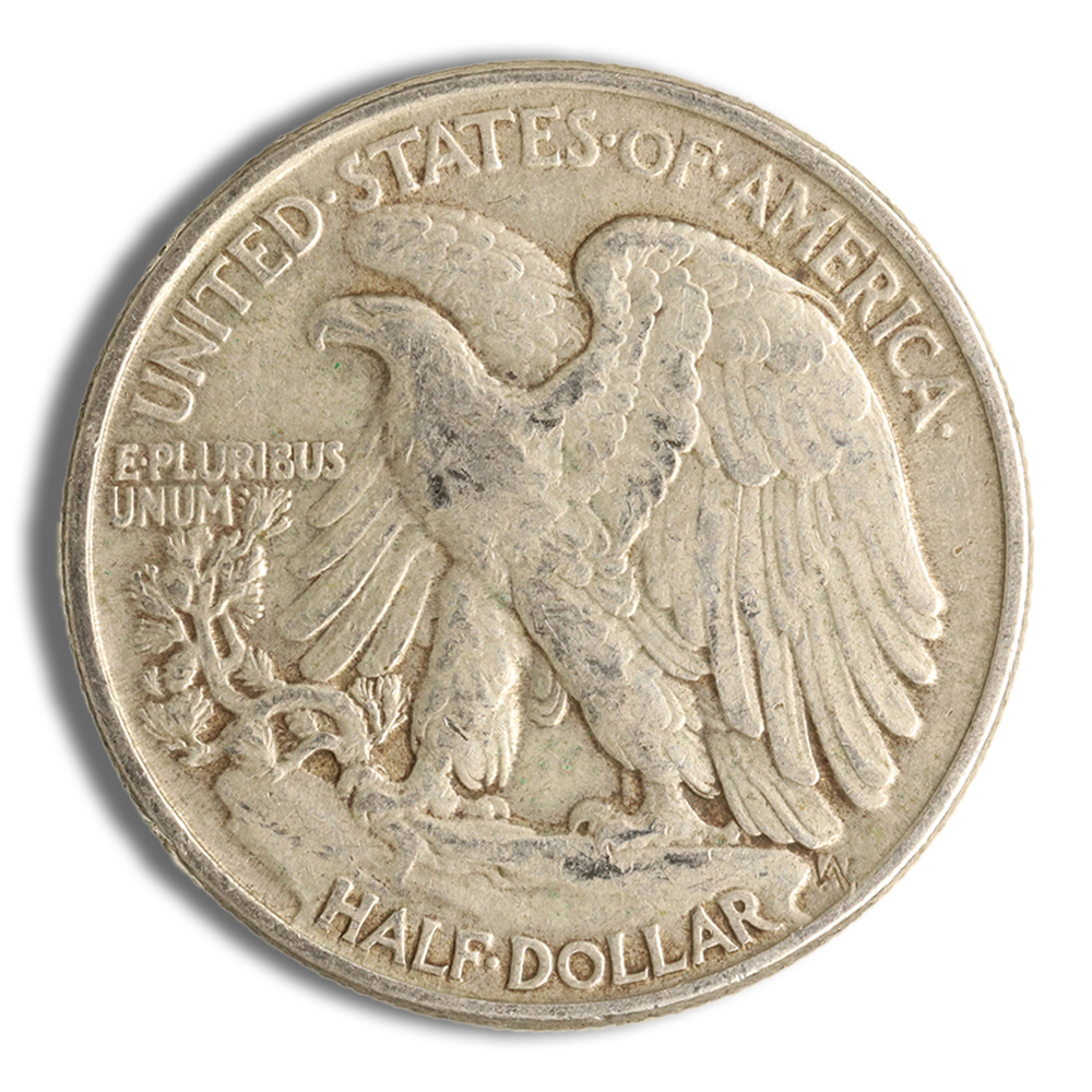 $1 FV 90% Silver Walking Liberty Half Dollars - XF - Image 2