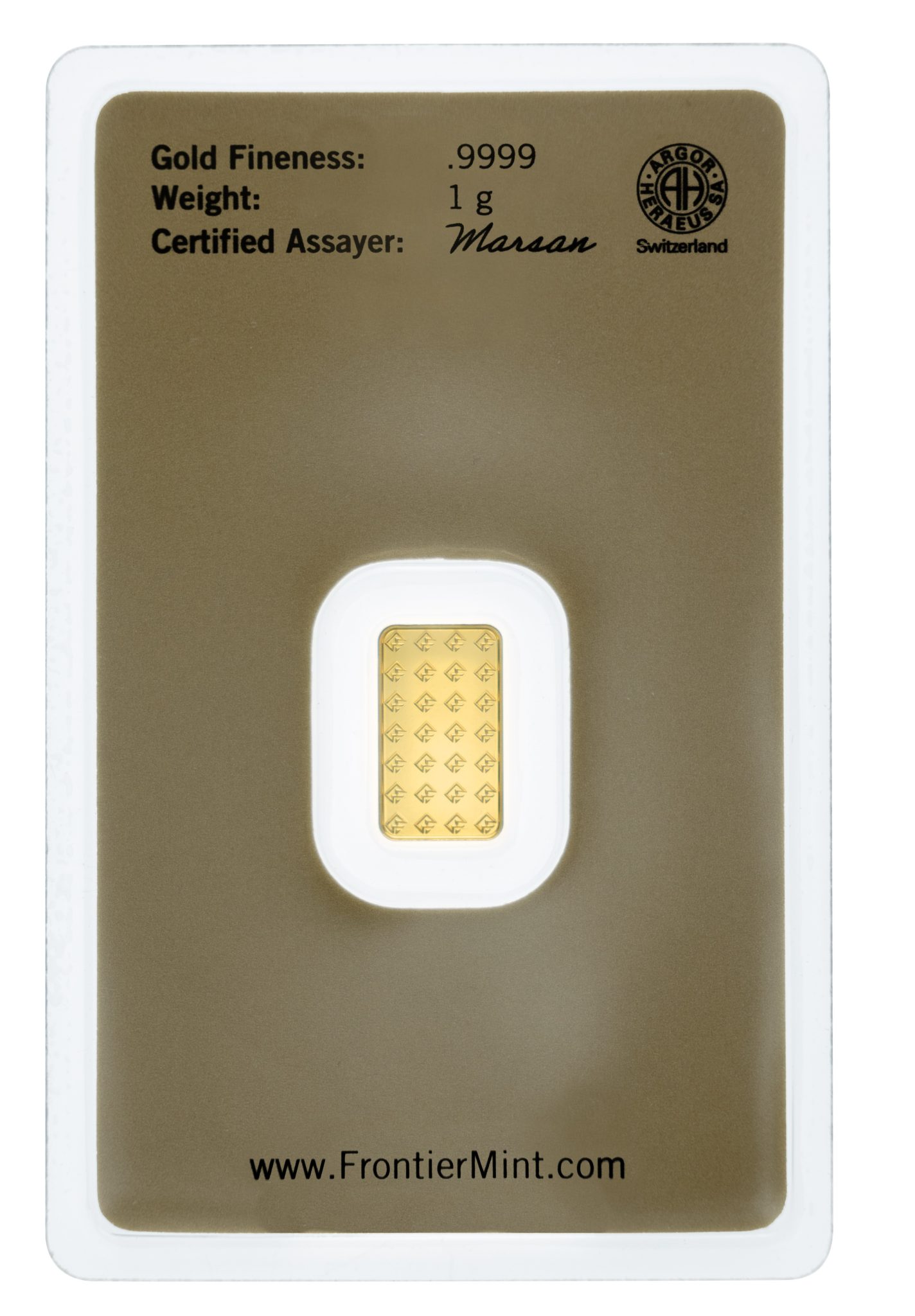 1 gram Gold Bar - Frontier (Carded) - Image 2