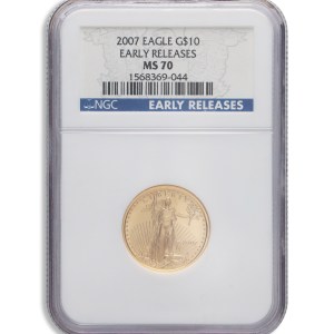 2007 1/4 oz Gold Eagle $10 NGC MS70 ER
