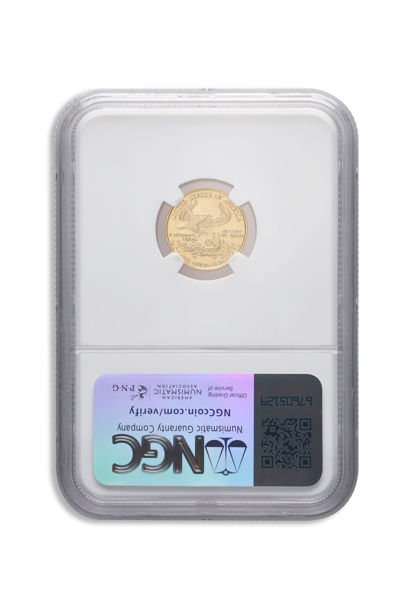 1987 1/10 oz Gold Eagle $5 NGC MS70 - Image 2