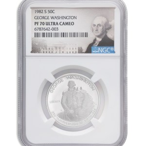 1982-S George Washington Silver Half Dollar - Proof - NGC PF70