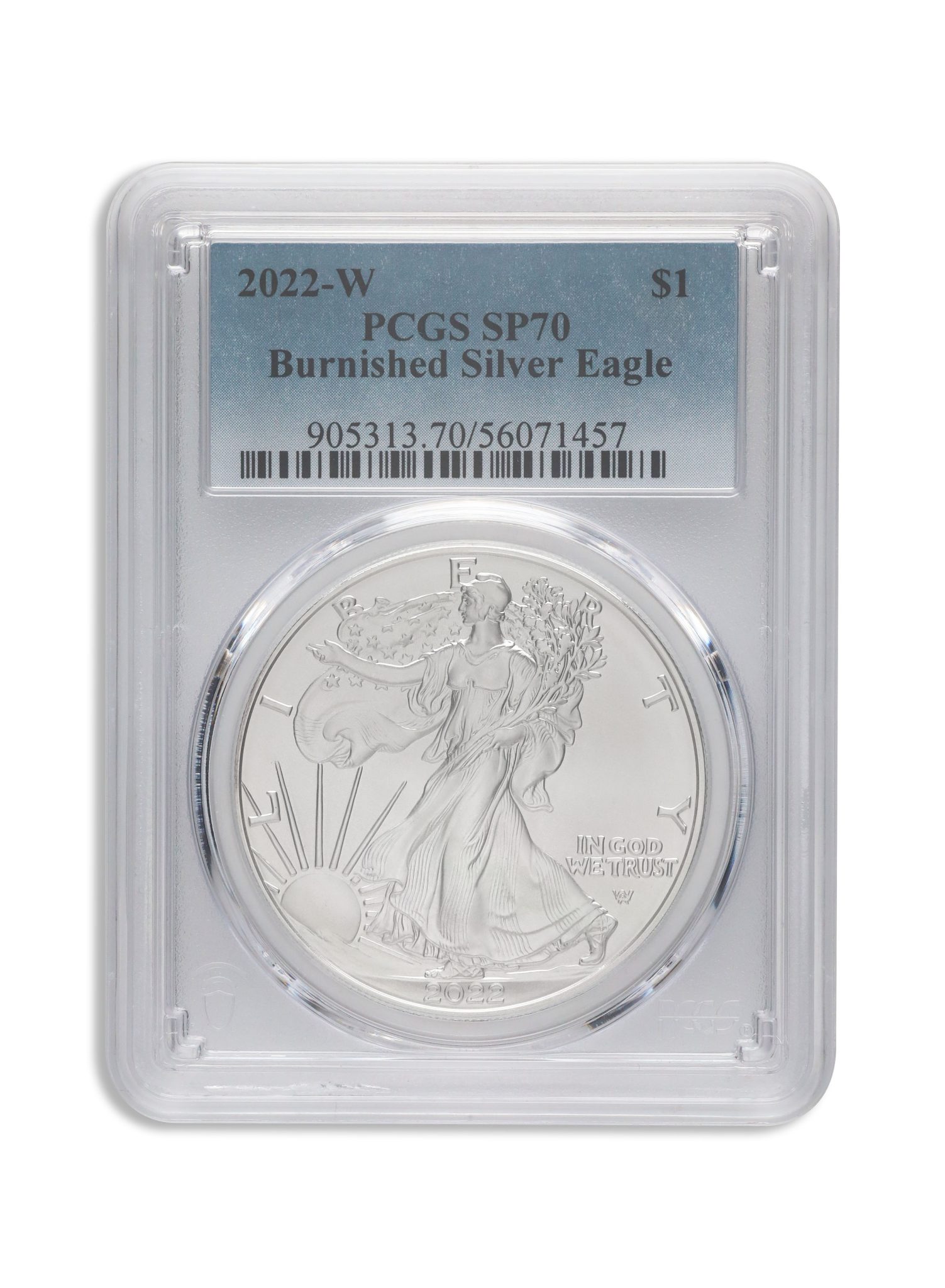 2022-W Burnished Silver Eagle PCGS SP70