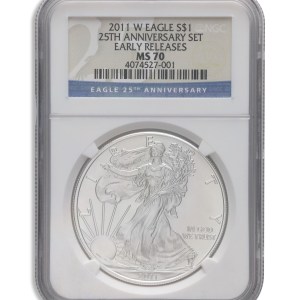 2011-W Burnished Silver Eagle NGC MS70 ER