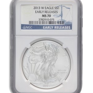 2013-W Burnished Silver Eagle NGC MS70 ER