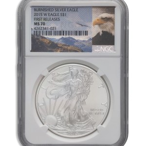 2015-W Burnished Silver Eagle NGC MS70 ER